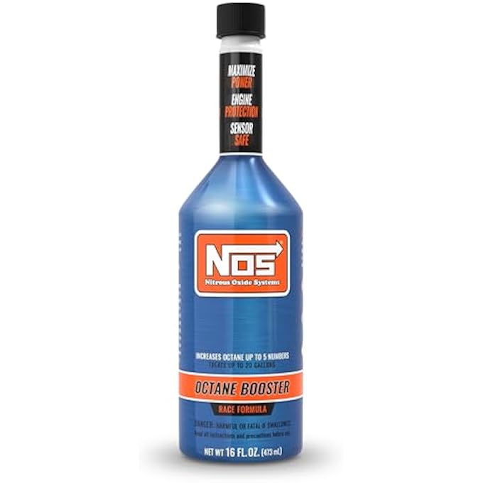NOS OCTANE BOOSTER  INCREASES OCTANE UP TO 5 POINTS  BOOSTS POWER IN TURBOCHARGED & HIGH COMPRESSION ENGINES  OFF-ROAD & RACING USE  16 OZ - Image 1